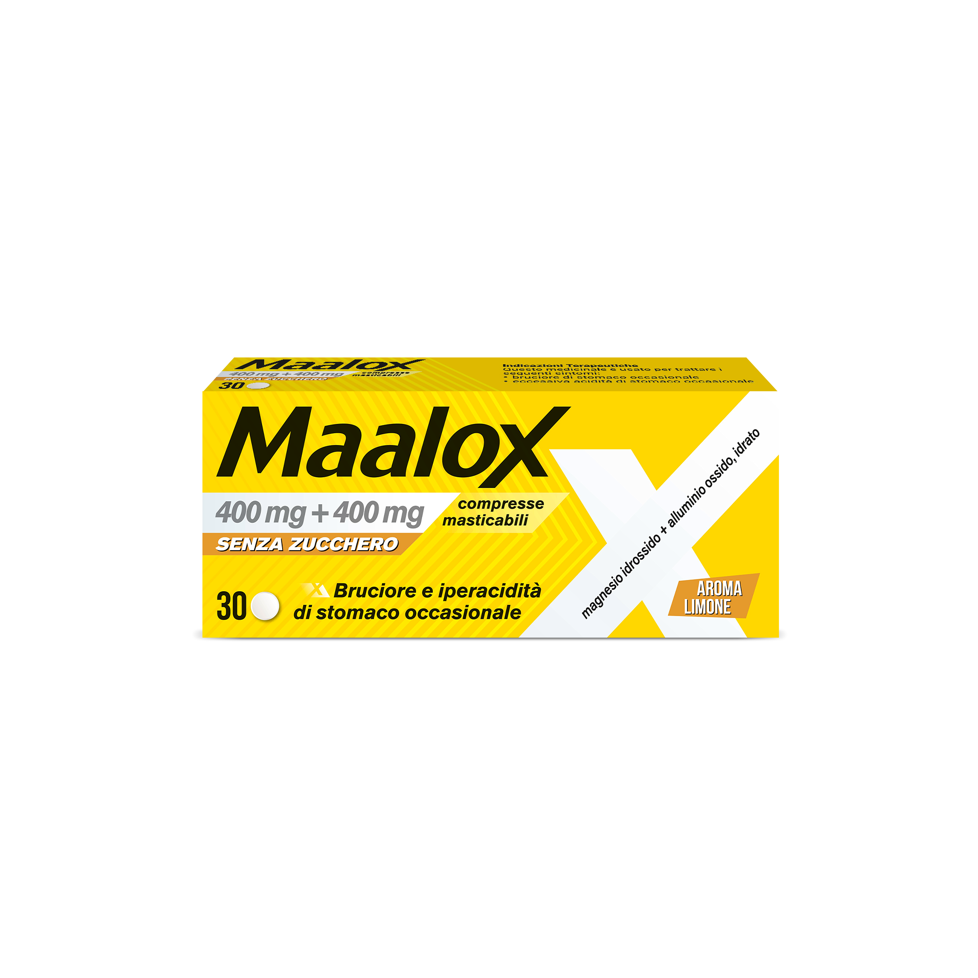 MAALOX*S/Z 30CPR LIMO400+400MG - FARMACIA33