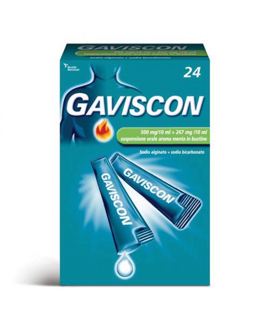 GAVISCON*24BUST 500+267MG/10ML - FARMACIA33