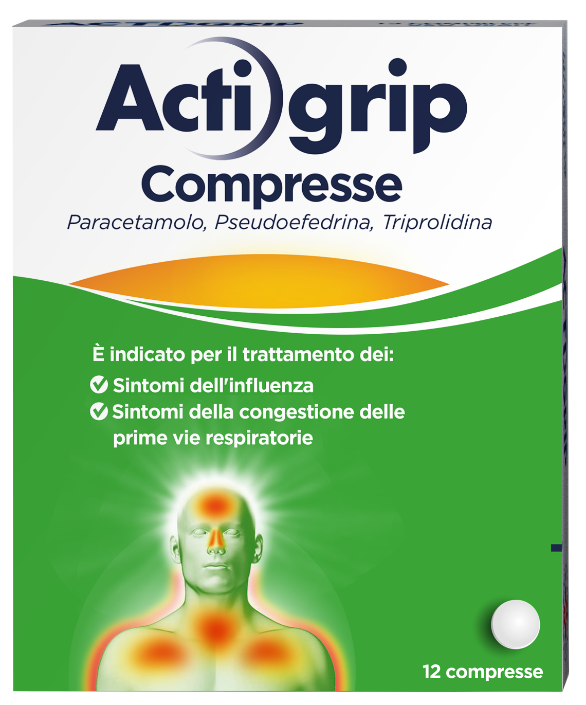 ACTIGRIP*12CPR 2,5+60+500MG - FARMACIA33