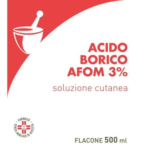 ACIDO BORICO AFOM*3% 500ML - FARMACIA33