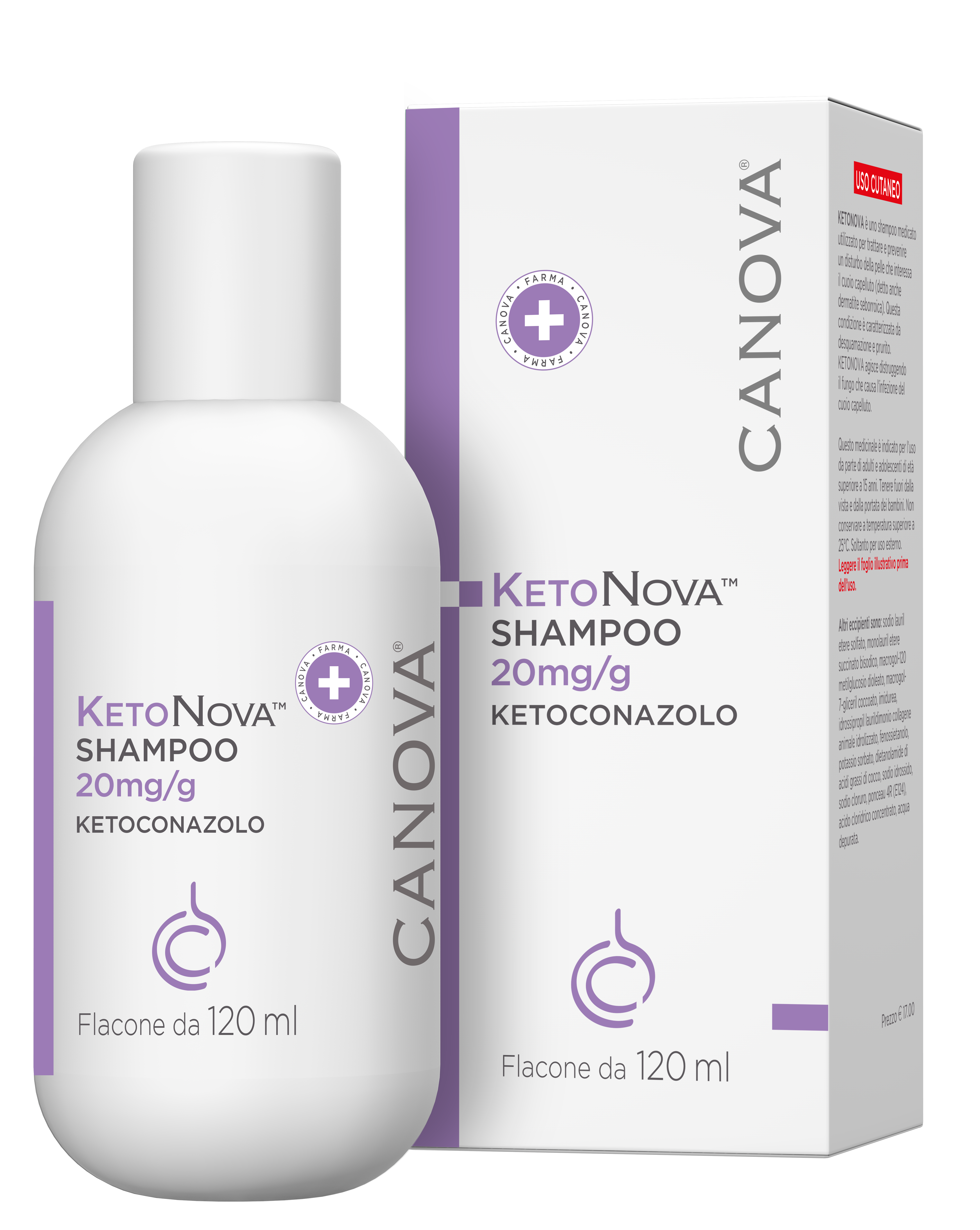 KETONOVA*SHAMPOO 120ML 20MG/G - FARMACIA33