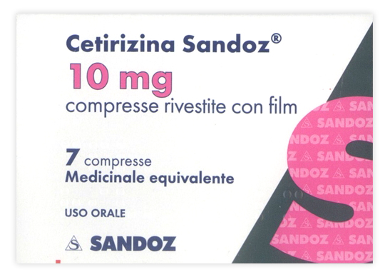 CETIRIZINA SAND*7CPR RIV 10MG - FARMACIA33