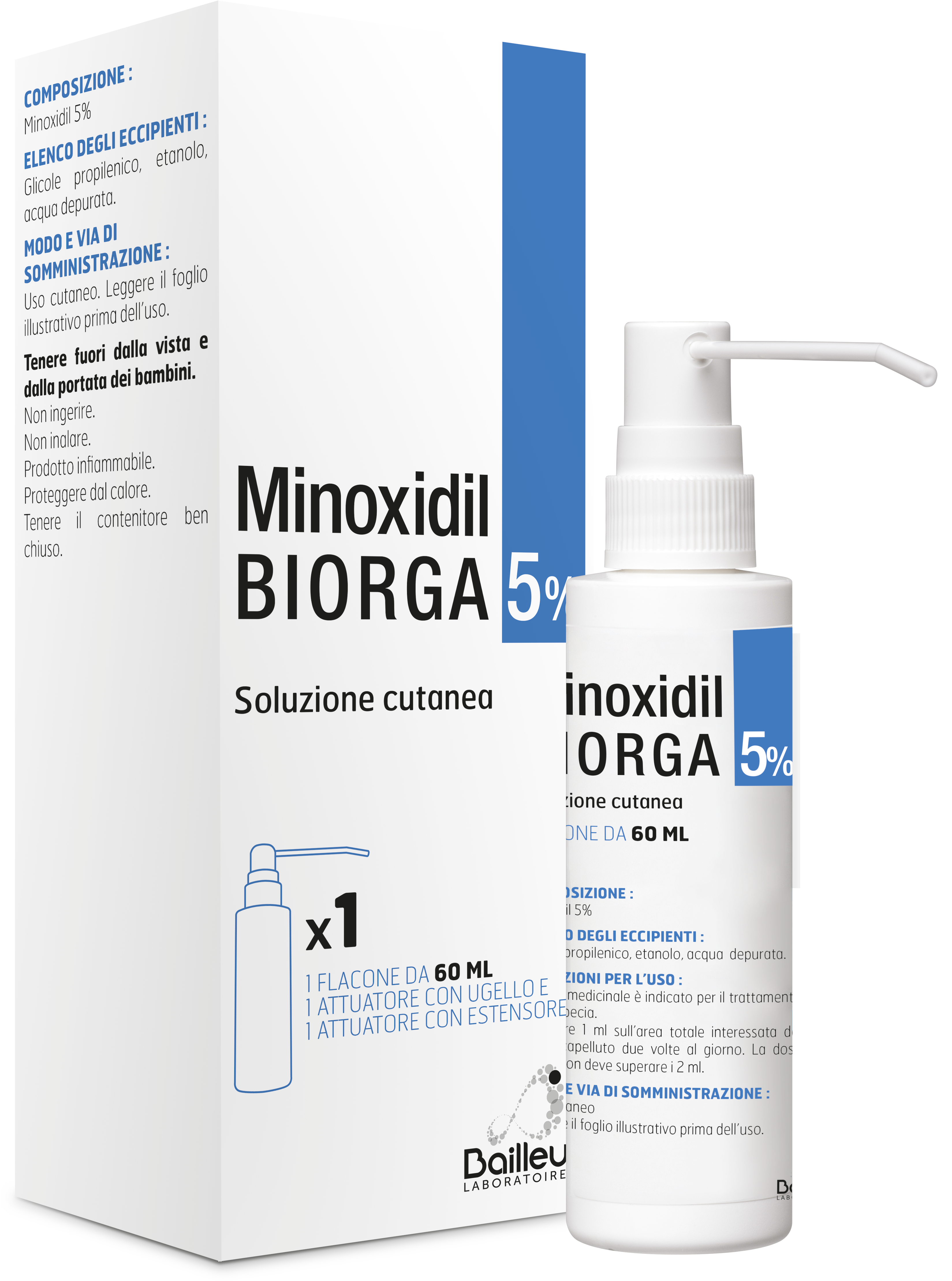 MINOXIDIL BIORGA*SOL CUT60ML5% - FARMACIA33