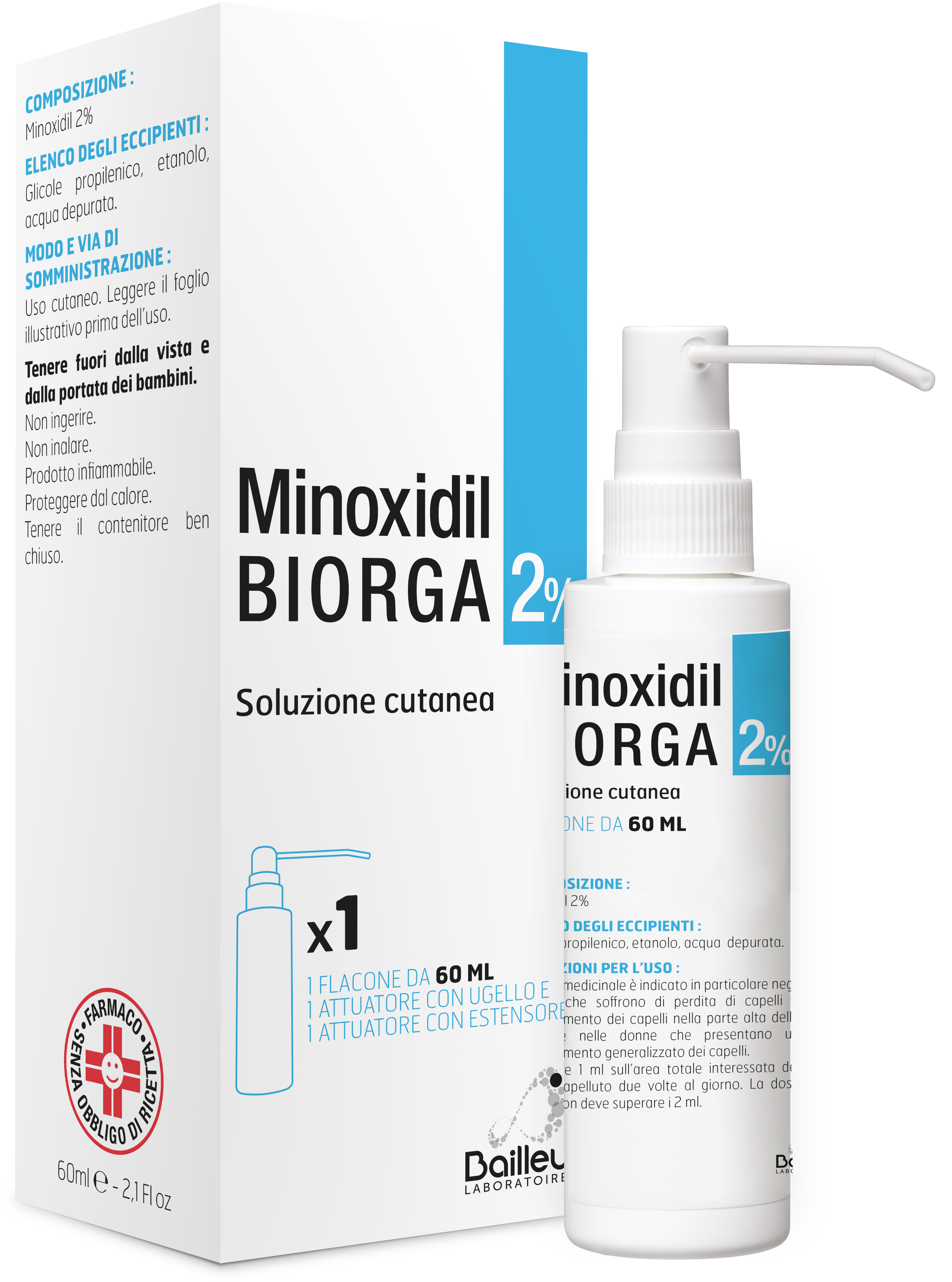 MINOXIDIL BIORGA*SOL CUT60ML2% - FARMACIA33