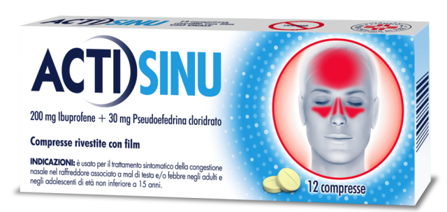 ACTISINU*12CPR 200MG+30MG - FARMACIA33