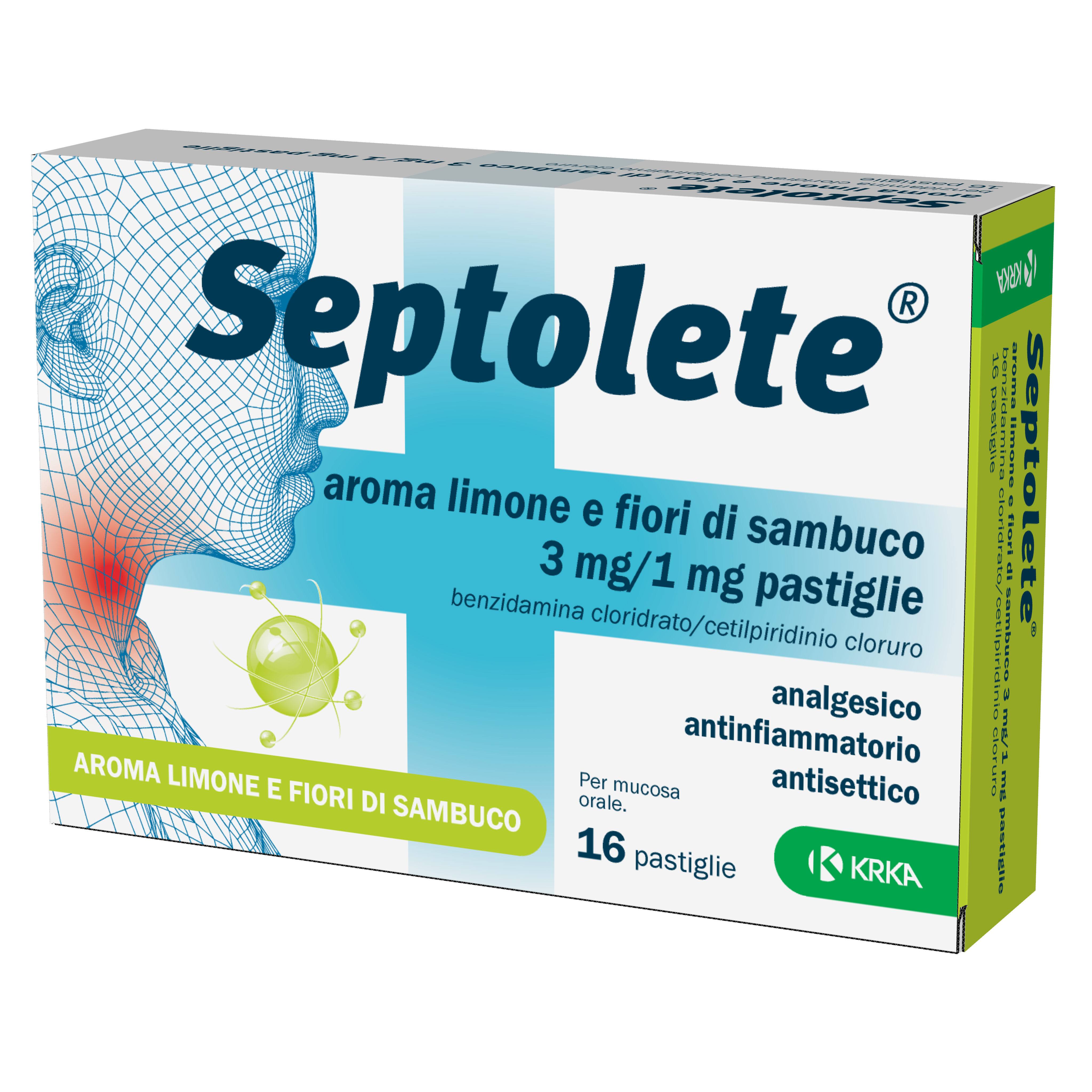 SEPTOLETE*16PAST3+1MG LIM FIOR - FARMACIA33