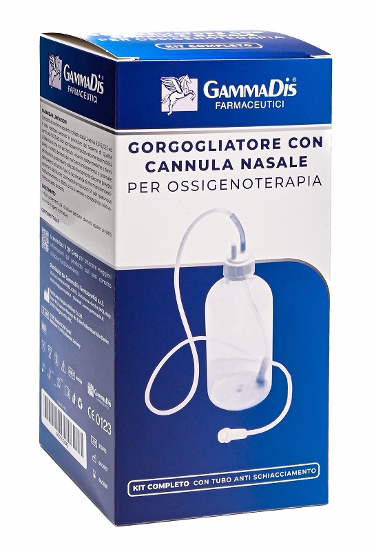 GORGOGLIATORE PER OSSIGENOTERAPIA CON OCCHIALE + CANNULA NASALE GAMMADIS - FARMACIA33