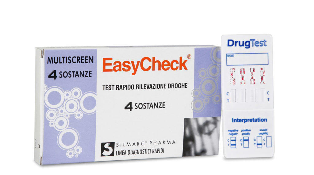 TEST RAPIDO SINGOLO O MULTIPLO PER RIVELAZIONE USO DI DROGHE STRIP EASYCHECK 4 SOSTANZE C - FARMACIA33