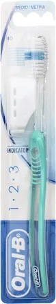 ORALB 123 INDICATOR SPAZZOLINO MANUALE SETOLE 40 MEDIE - FARMACIA33