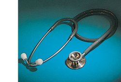 STETOFONENDOSCOPIO PROFESSIONAL CORPO IN ACCIAIO INOX 18/8, ARCHETTO BIAURICOLARE CROMATO CON DOPPIA MOLLA INTERNA - FARMACIA33
