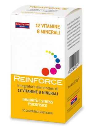 REINFORCE 12 VITAMINE + 8 MINERALI 30 COMPRESSE MASTICABILI - FARMACIA33
