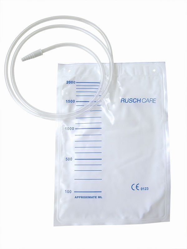 SACCA DI DRENAGGIO LETTO PER INCONTINENZA 2000ML IN PVC CON VALVOLA DI NON RITORNO CON TUBO DI RACCORDO 90CM MONOUSO DIAMETRO 5X7MM 30 PEZZI - FARMACIA33