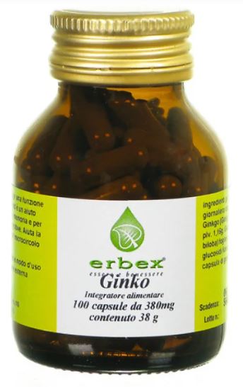 GINKGO BILOBA 100 CAPSULE 380 MG - FARMACIA33
