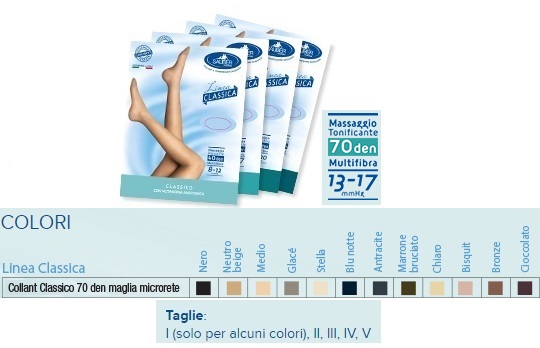 SAUBER COLLANT 70 DENARI MAGLIA MICRORETE NEUTRO BEIGE 1 LINEA CLASSICA - FARMACIA33