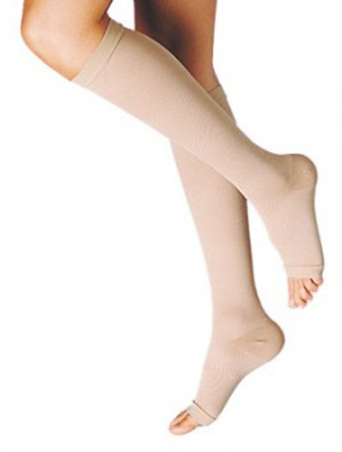GAMBALETTO TERAPEUTICO DUALSAN A COMPRESSIONE DECRESCENTE KKL1 PUNTA APERTA BEIGE UNISEX 3 1 PAIO - FARMACIA33
