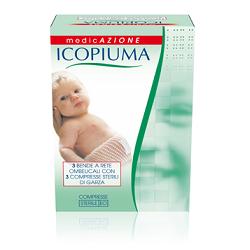 BENDA ICOPIUMA A COMPRESSIONE FISIOLOGICA RETE OMBELICALE CON GARZE STERILI 1 PEZZO - FARMACIA33