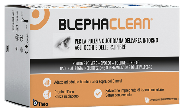 BLEPHACLEAN GARZE OCULARI STERILI A BASE DI ACIDO IALURONICO 20 PEZZI - FARMACIA33
