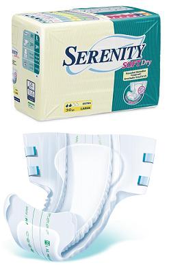 PANNOLONE PER INCONTINENZA SERENITY SOFTDRY FORMATO EXTRA TAGLIA MEDIUM 30 PEZZI - FARMACIA33