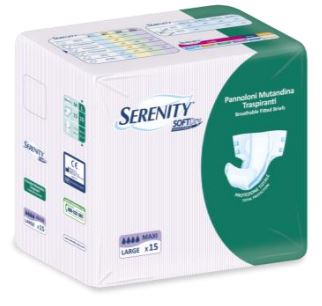 PANNOLONE PER INCONTINENZA A MUTANDINA SERENITY SOFTDRY MAXI LARGE 15 PEZZI - FARMACIA33