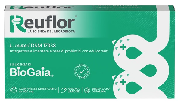REUFLOR 20 COMPRESSE MASTICABILI AROMA LIMONE - FARMACIA33