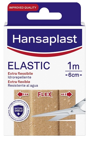 CEROTTO IN STRISCIA HANSAPLAST ELASTIC EXTRA FLESSIBILE 6 CM LUNGHEZZA 1 M 10 PEZZI - FARMACIA33