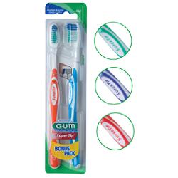 GUM SUPER TIP 463 COMPACT SPAZZOLINO MEDIO BONUS PACK 2 PEZZI - FARMACIA33
