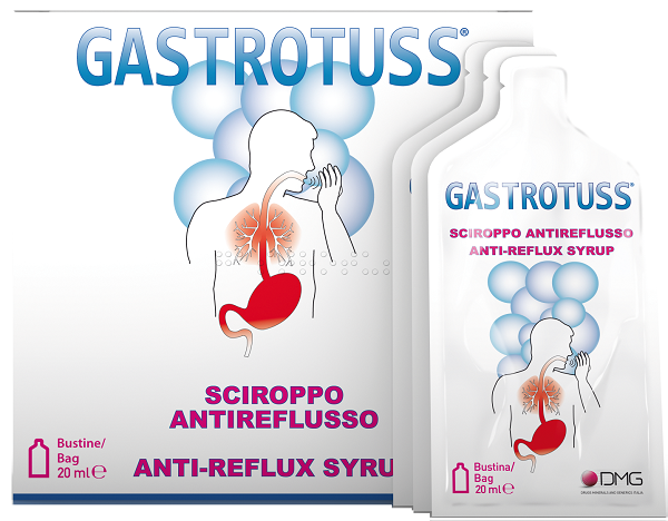 SCIROPPO ANTIREFLUSSO GASTROTUSS 25 BUSTINE MONODOSE 20 ML - FARMACIA33
