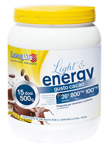LONGLIFE LIGHT & ENERGY CACAO 500 G - FARMACIA33