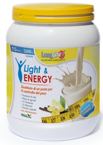 LONGLIFE LIGHT & ENERGY VANIGLIA 500 G - FARMACIA33