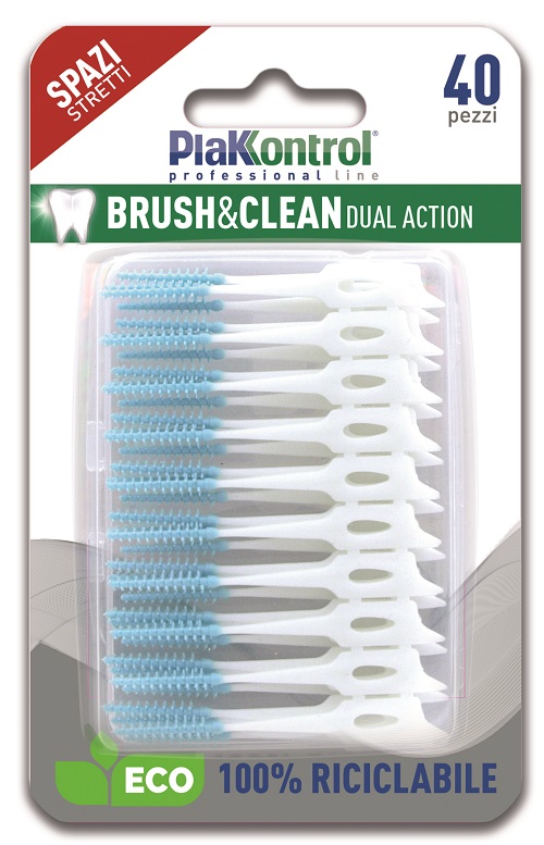 PLAKKONTROL BRUSH & CLEAN SCOVOLINI SPAZI STRETTI 40 PEZZI - FARMACIA33
