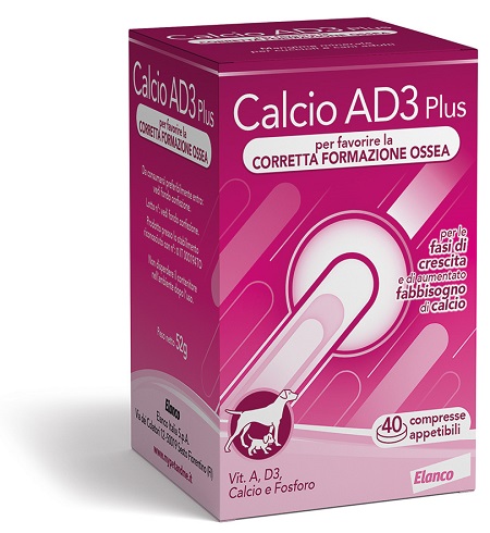 CALCIO AD3 SOLUBILE SVILUPPO 40 COMPRESSE ALTAMENTE APPETIBILI - FARMACIA33