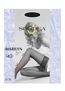 MARILYN 140 SHEER CALZA AUTOREGGENTE NERO 4 - FARMACIA33