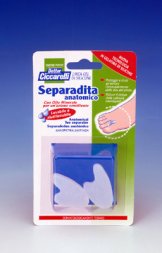 SEPARADITA ANATOMICO PER PIEDE REALIZZATO IN GEL DI SILICONE BIANCO SEMITRASPARENTE SAGOMATO IGIENEPIEDE 2 PEZZI - FARMACIA33