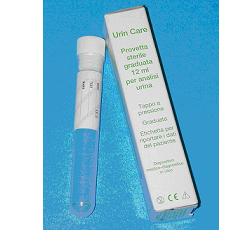 PROVETTA STERILE URIN CARE 12ML IN POLISTIROLO TRASPARENTE, GRADUATA, CON TAPPO BIANCO INTERNO A PRESSIONE, SINGOLARMENTE ASTUCCIATA E CORREDATA DI ETICHETTA AUTOADESIVA - FARMACIA33