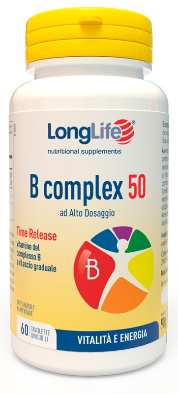 LONGLIFE B COMPLEX 50 RILASCIO GRADUALE 60 TAVOLETTE DIVISIBILI - FARMACIA33