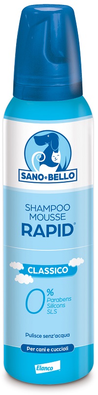 SANO E BELLO SHAMPOO MOUSSE RAPID CLASSICO FLACONE 300 ML PER LAVAGGIO SENZ'ACQUA - FARMACIA33