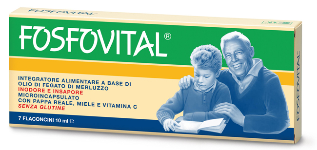 FOSFOVITAL OLIO FEGATO DI MERLUZZO 7 FLACONCINI - FARMACIA33