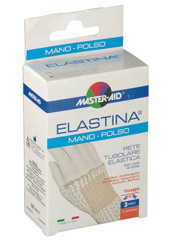 RETE TUBOLARE ELASTICA IPOALLERGENICA MASTER-AID ELASTINA MANO/POLSO 3 MT IN TENSIONE CALIBRO 3 CM - FARMACIA33