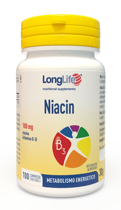 LONGLIFE NIACIN 100 MG 100 COMPRESSE DIVISIBILI - FARMACIA33