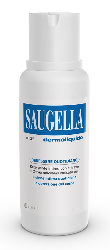 SAUGELLA DERMOLIQUIDO PH 3,5 DETERGENTE INTIMO BENESSERE QUOTIDIANO 250 ML - FARMACIA33