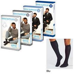 MAN SUPPORT 15 COTTON GAMBALETTO 15 BLU 3 - FARMACIA33