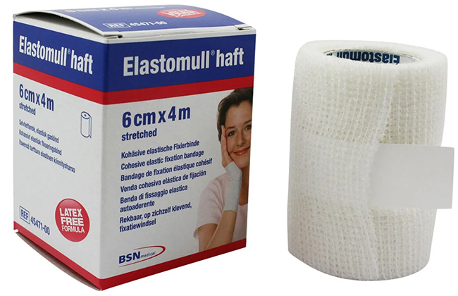 BENDA ELASTICA AUTOADESIVA ELASTOMULL HAFT BLU 6X400 CM - FARMACIA33