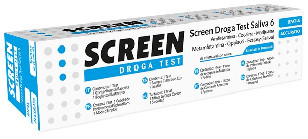 SCREEN DROGA TEST SALIVA 6 DROGHE - FARMACIA33