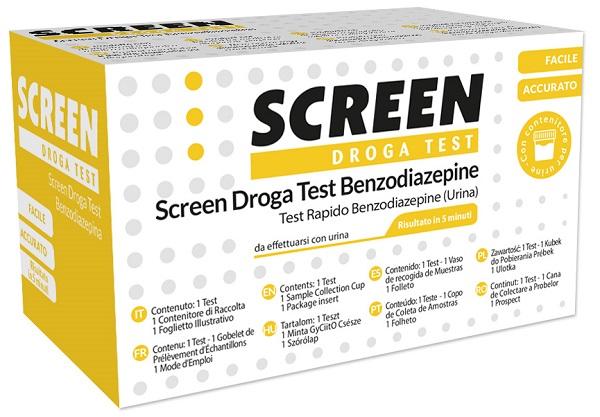 DROGA TEST CHE RILEVA UNA SOSTANZA BENZODIAZEPINE SCREEN DROGA TEST BENZODIAZEPINE - FARMACIA33