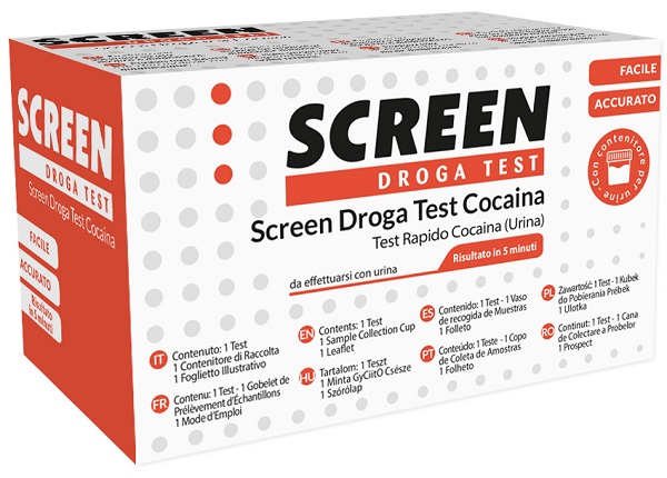 DROGA TEST CHE RILEVA UNA SOSTANZA COCAINA SCREEN DROGA TEST COCAINA - FARMACIA33