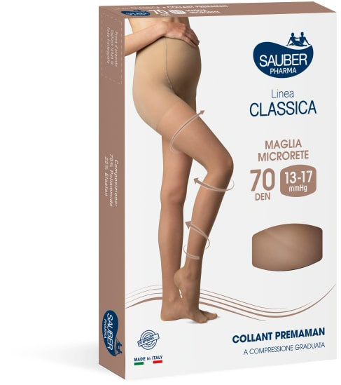 SAUBER COLLANT 70 DENARI PREMAMAN MAGLIA MICRORETE NEUTRO BEIGE 3 LINEA CLASSICA - FARMACIA33