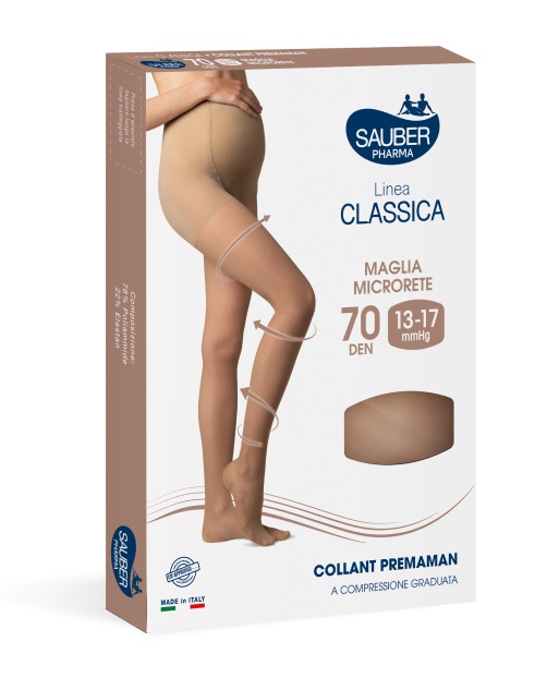 SAUBER COLLANT 70 DENARI PREMAMAN MAGLIA MICRORETE NEUTRO BEIGE 5 LINEA CLASSICA - FARMACIA33