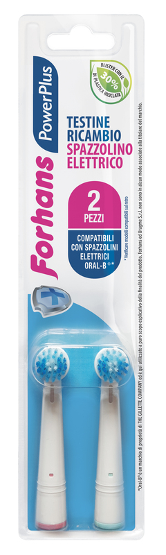FORHANS POWER PLUS TESTINA 2 PEZZI RICAMBIO - FARMACIA33