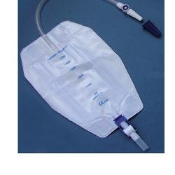 SACCA RACCOGLI URINA DA GAMBA PER INCONTINENZA 3 CAMERE COMFORT 500 ML STERILE IN PVC LATO RIVESTITO TNT CON TUBO DIRITTO 10 CM 8 PEZZI - FARMACIA33