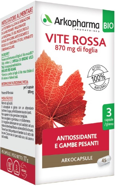 ARKO CAPSULE VITE ROSSA 45 CAPSULE - FARMACIA33